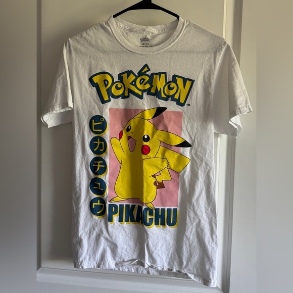 Pokemon Pikachu White Tee with Yellow and Pink Accents - Picture 4 of 9